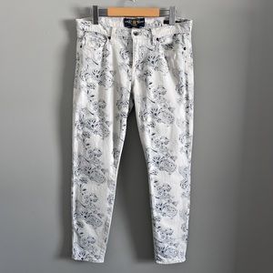 Lucky Brand Sofia Skinny Jeans Japanese Floral Print Size 12 31